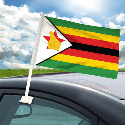 Zimbabwe Car Window Mounted Flag, Country Flags