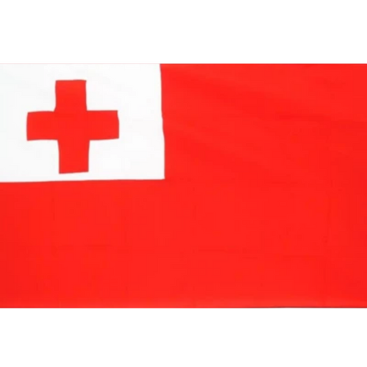 Tongan Flag, Red White Christianity, Globe of Flags, Polyester UV and Fade Proof 90X150cm