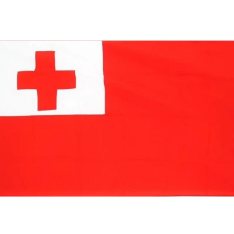 Tongan Flag, Red White Christianity, Globe of Flags, Polyester UV and Fade Proof 90X150cm