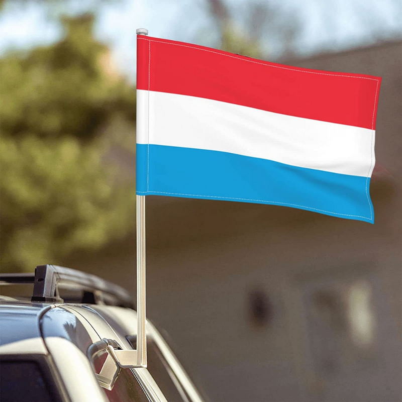 Luxembourg Car Window Mounted Flag