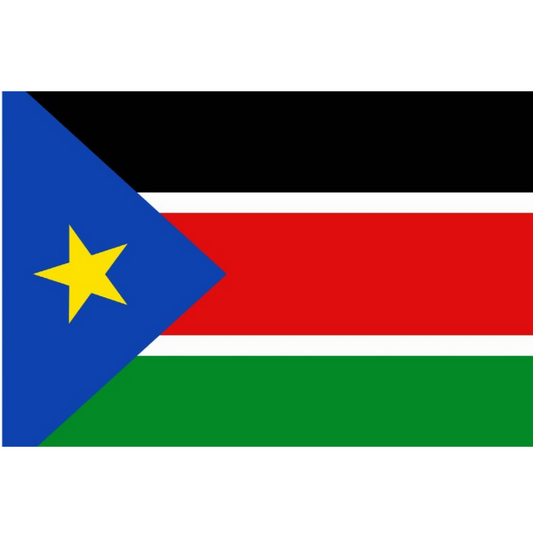 South Sudanese Flag, Country Flags, Durable Polyester Material Vivid Fade-Proof, 90X150cm