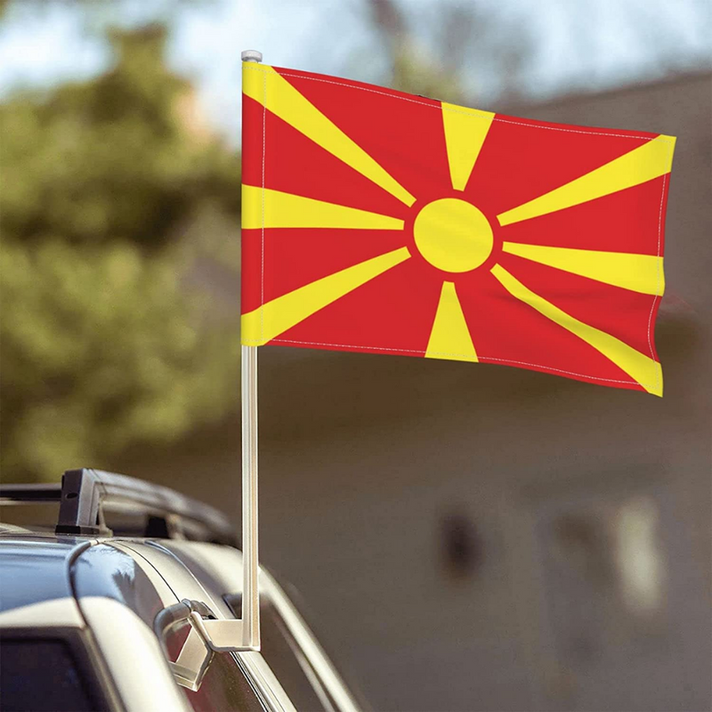 Macedonia Car Window Mounted Flag