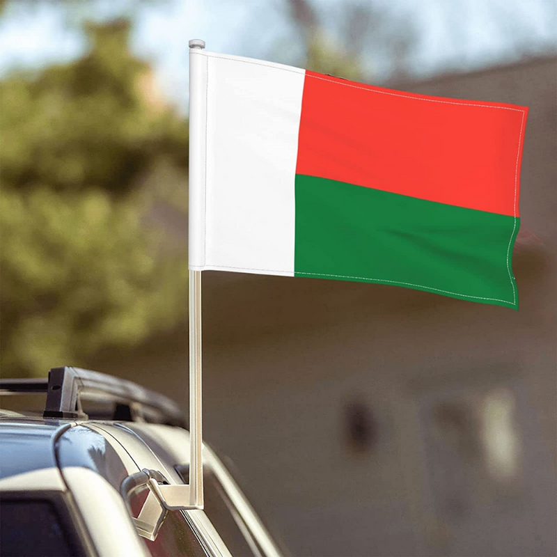 Madagascar Car Window Mounted Flag