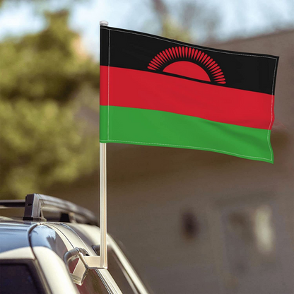 Malawi Car Window Mounted Flag