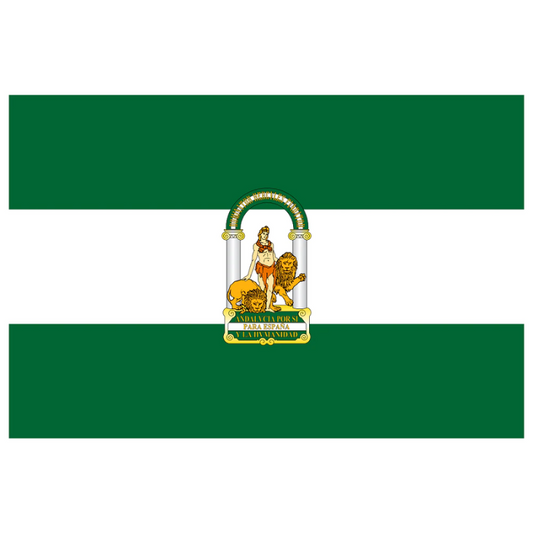 Andalusia Flag, Regional Flags Indoor And Outdoor Application, Spanish Region of Andalucía Flags 90 x150 cm