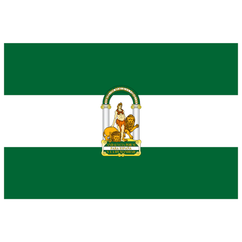 Andalusia Flag, Regional Flags Indoor And Outdoor Application, Spanish Region of Andalucía Flags 90 x150 cm