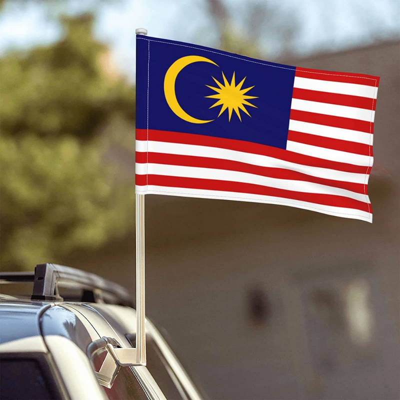 Malaysia Car Window Mounted Flag