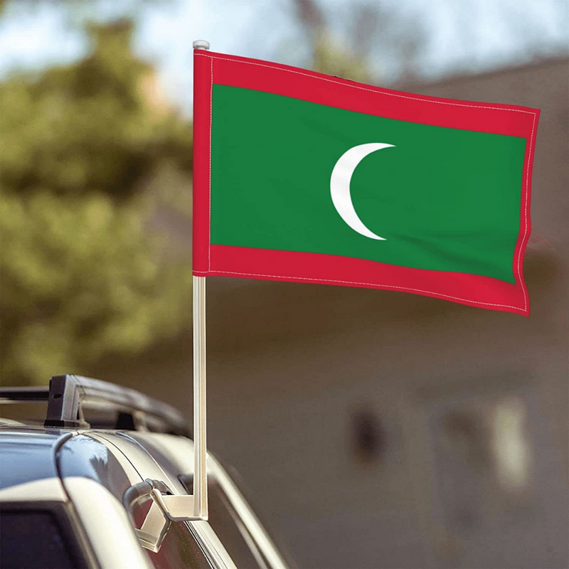 Maldives Car Window Mounted Flag