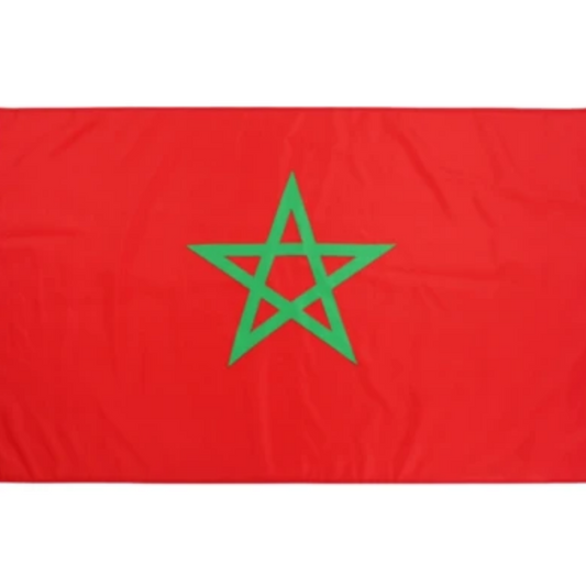 Morocco Flag, Country Flags, Durable, Red, Indoor Outdoor, National Flag of Morocco, Polyester 90X150cm