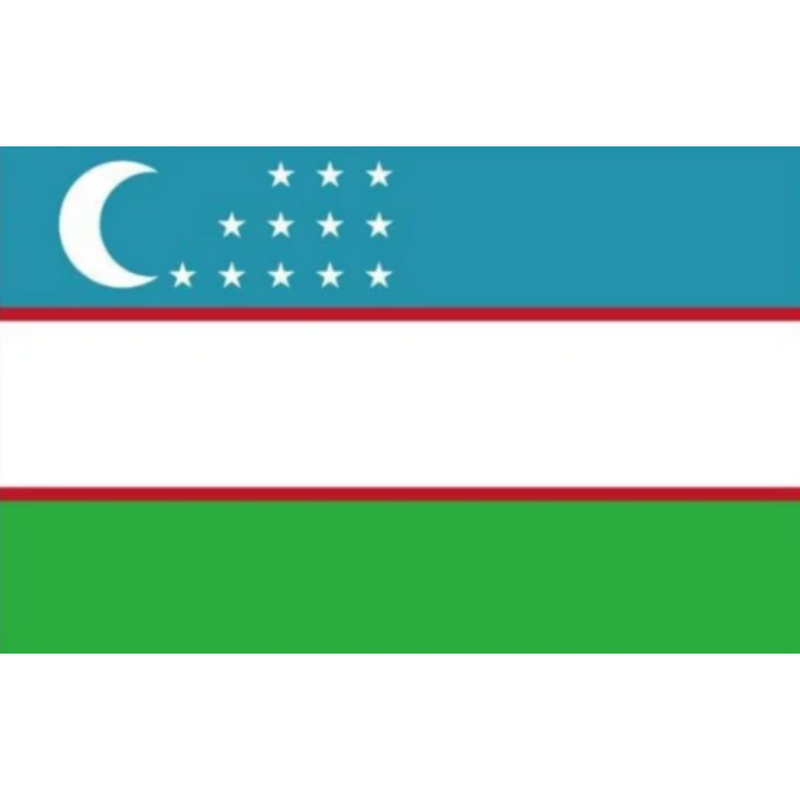 Uzbekistan Flag, All Country Flags, 100% Polyester Vivid, The State flag of the Republic of Uzbekistan 90X150cm