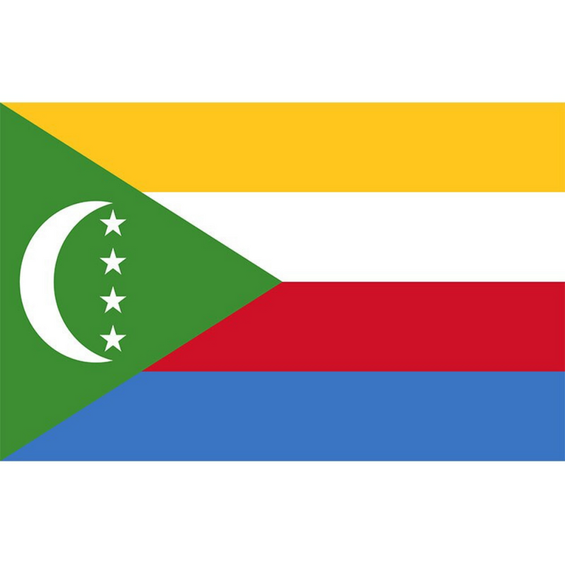 Comorian Flag, Polyester Stain and Fade Proof, National Flag of Comoros, 90X150cm