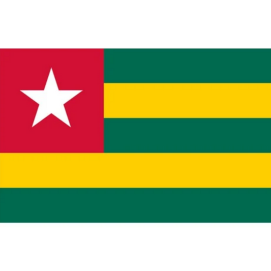 Togo Flag, Country and National Flags, 100% Polyester Durable Vivid Flag Store, 9X150cm