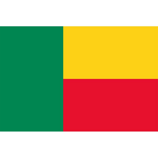 Benin Flag, Country and National Flags, Green Yellow Red Polyester Material Fade Proof 90X150 cm