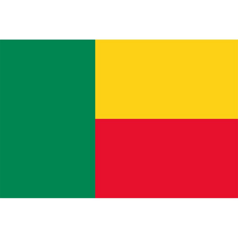 Benin Flag, Country and National Flags, Green Yellow Red Polyester Material Fade Proof 90X150 cm