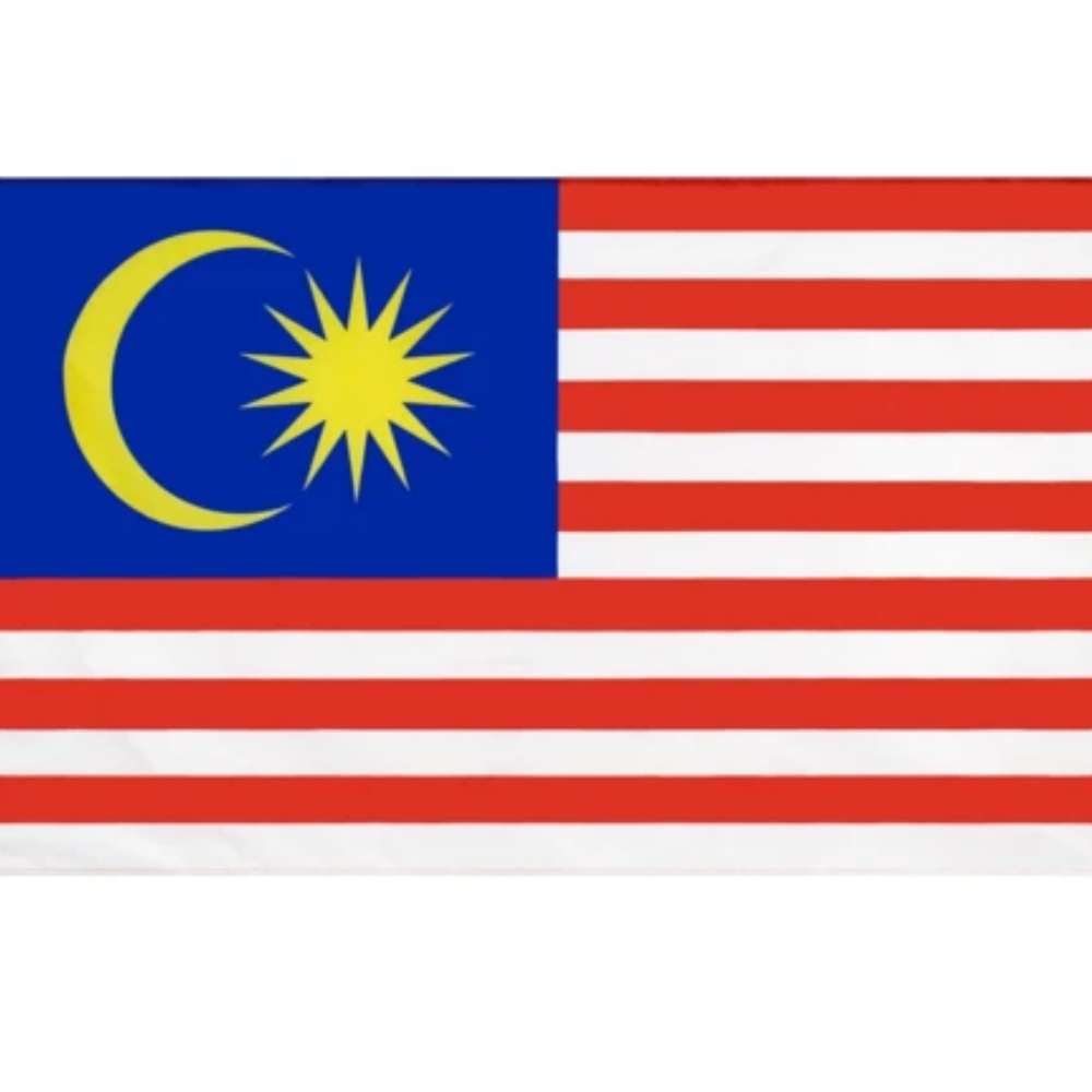 Malaysia Flag, Country Flags, Vivid, 100% Polyester Fade Proof, Globe of Flags, 90X150 cm