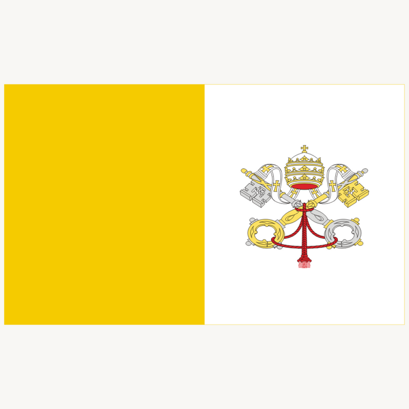 Holy See Vatican City Flag, Countries and Flags, Bicolor Gold White, Durable Polyester 90X150cm