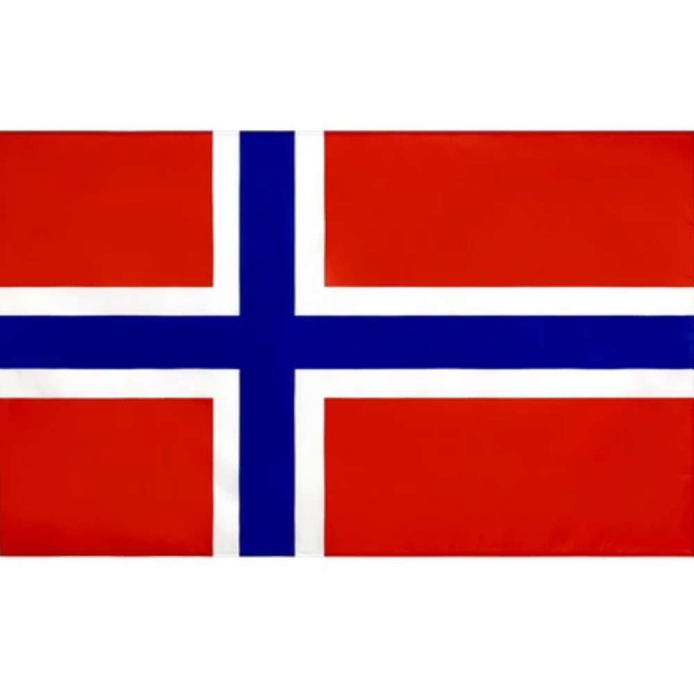 Norwegian Flag, Red Indigo Blue, Country Flags, Kingdom of Norway Polyester 90X150cm