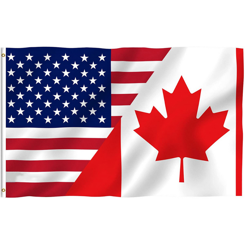 USA & Canadian Country Flag UV Wrinkle Resistant