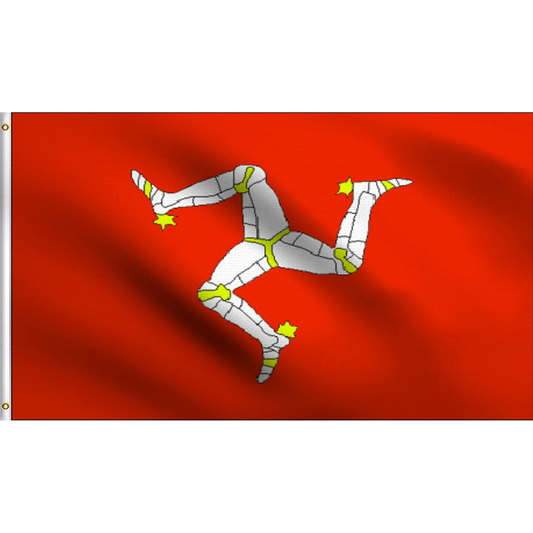 Isle of Man Flag, Globe Flags , Indoor/ Outdoor, Polyester, Finest Quality, 90X150 cm