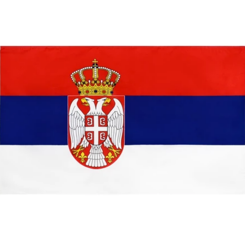 Serbian Flag, Globe Flags, Countries and Flags, Polyester Durable Republic of Serbia 90X150cm