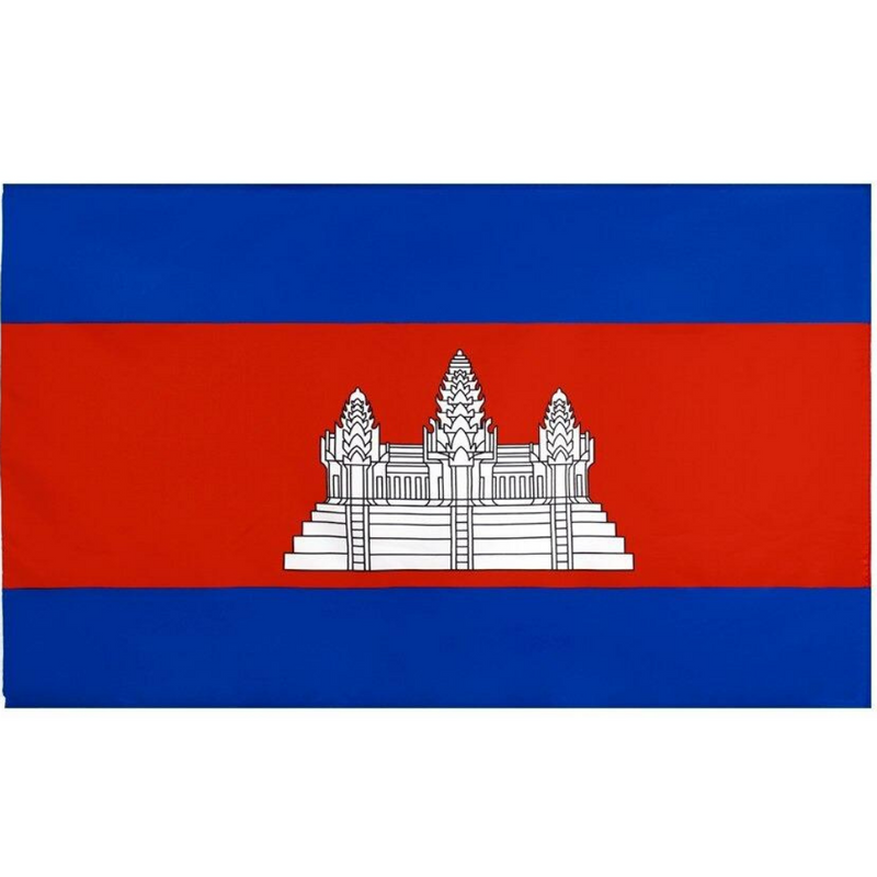 Cambodian Flag, Angkor Wat, National Country Flags, Polyester Fade Proof 90X150cm