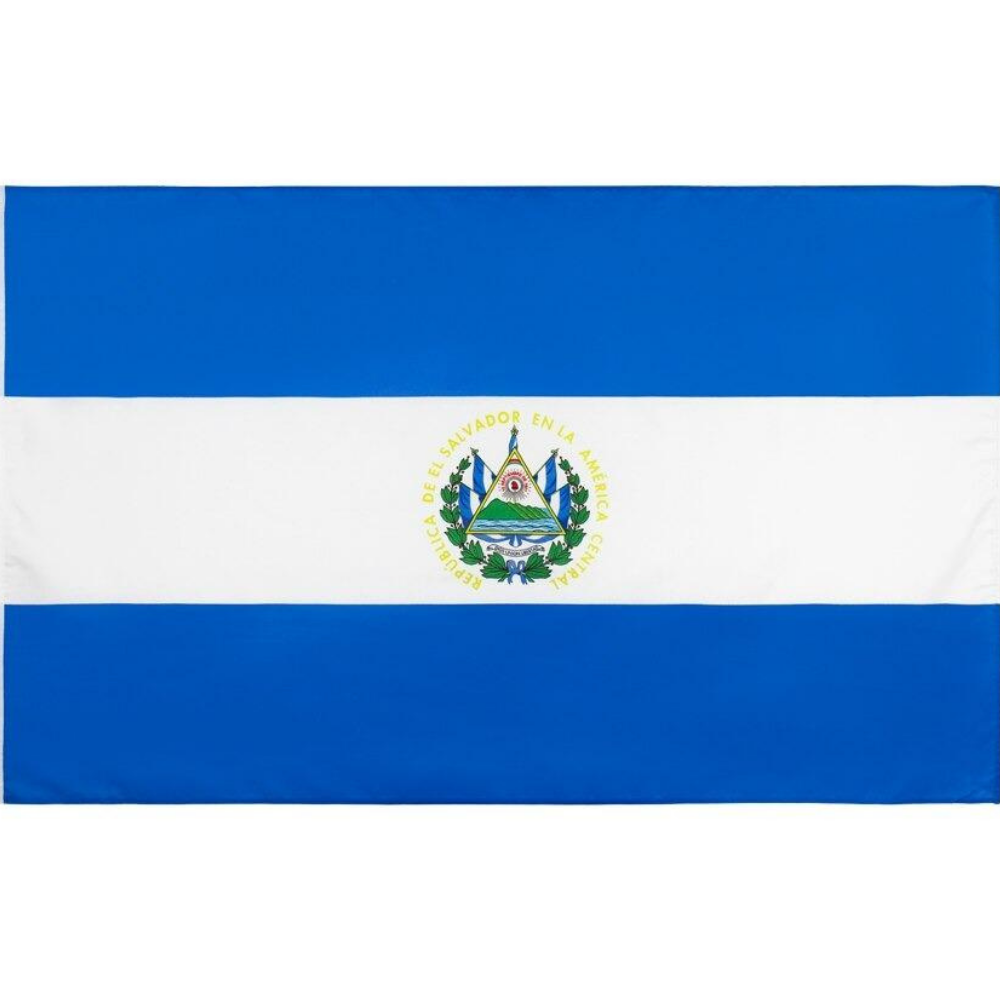 Salvadoran Flag, Country Flag, Globe Flags, UV and Stain Proof, Indoor Outdoor,  Polyester 90X150cm