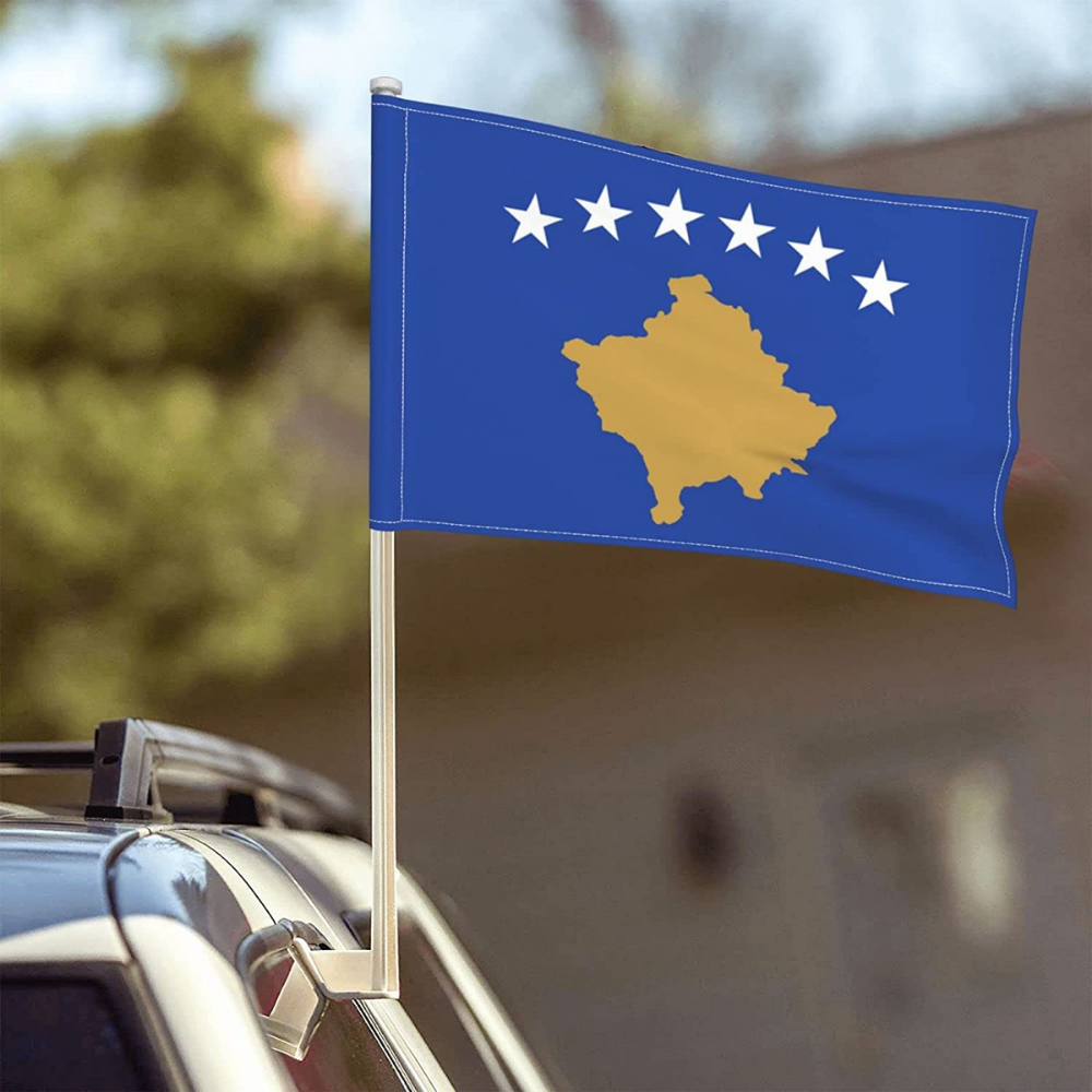 Kosovo Car Window Mounted Flag