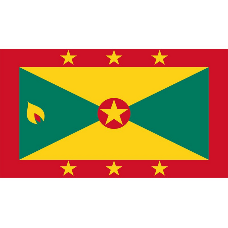 Grenada Flag, Flags and Countries, UV Resist Garden Lawn Home Office Flag, Polyester 90X150cm