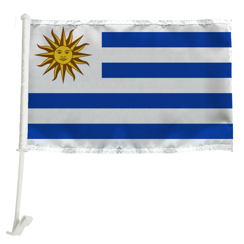 Uruguay Car Window Mounted Flag