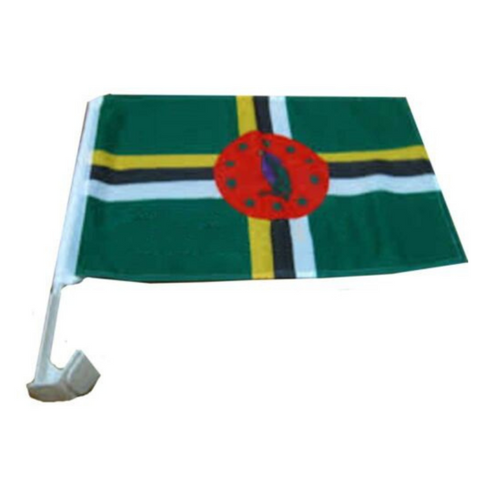 Dominica Car Window Mounted Flag,