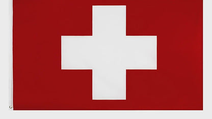 Switzerland Flag, National Flags, Vivid Colors Stain and UV Proof, Swiss Confederation, Polyester 90X150cm