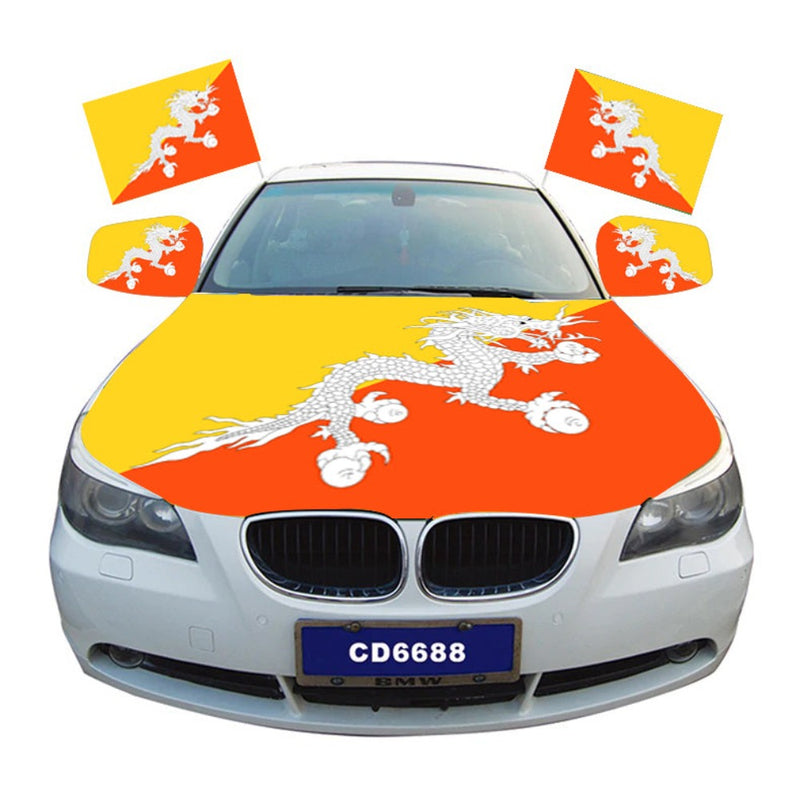 Bhutan Car Hood Cover Flag