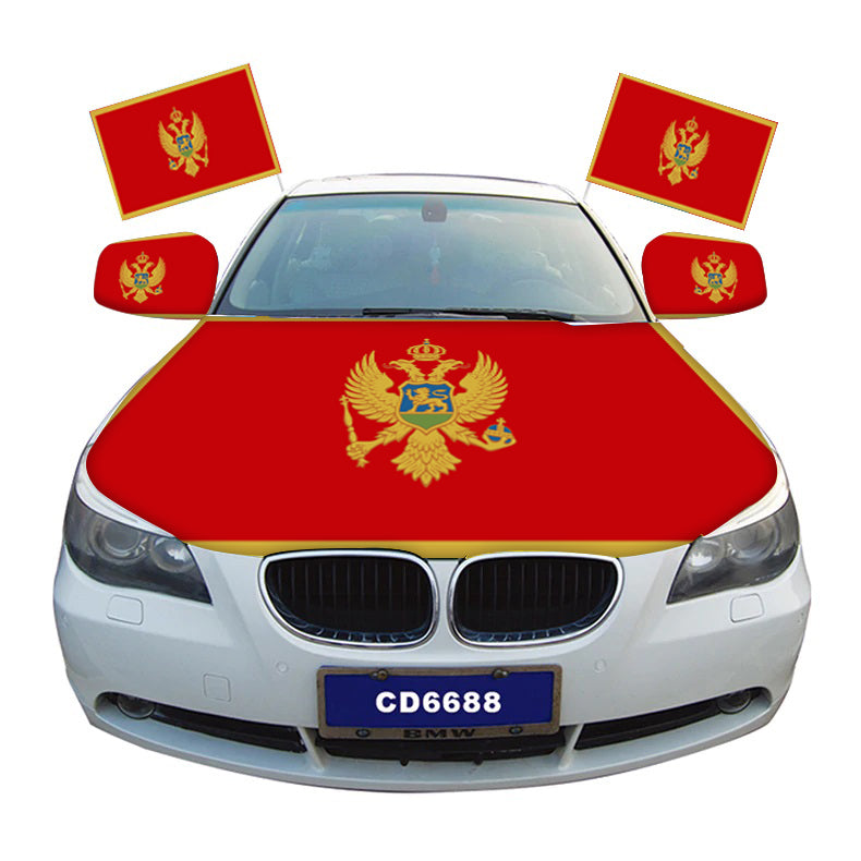 Montenegro Car Hood Cover Flag