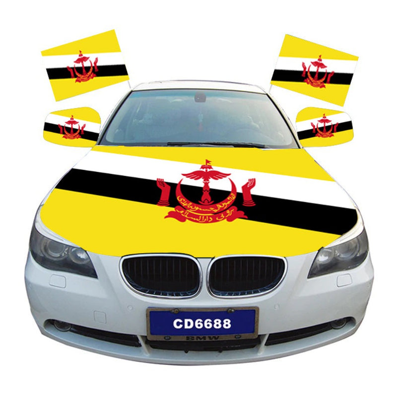 Brunei Darussalam Flag Car Hood Cover