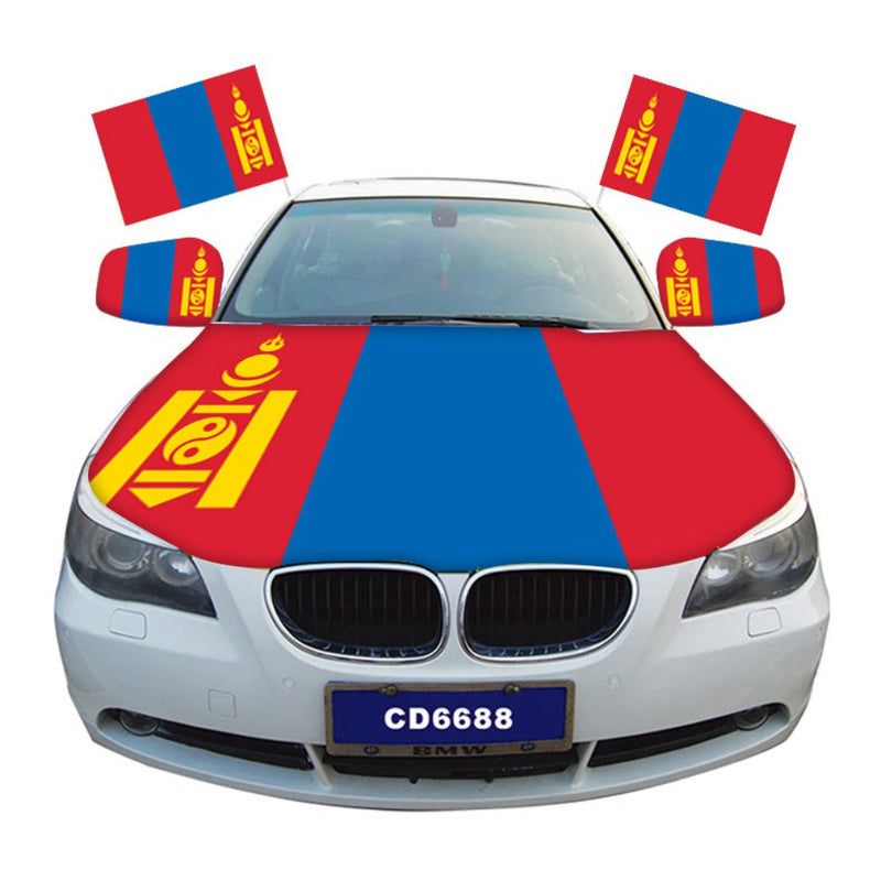 Mongolia Car Hood Cover Flag