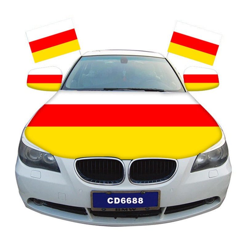 South Ossetia Car Hood Cover Flag