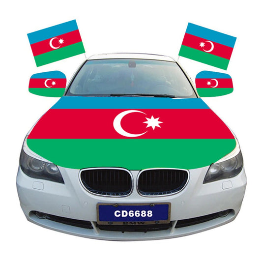 Azerbaijan Car Hood Cover Flag