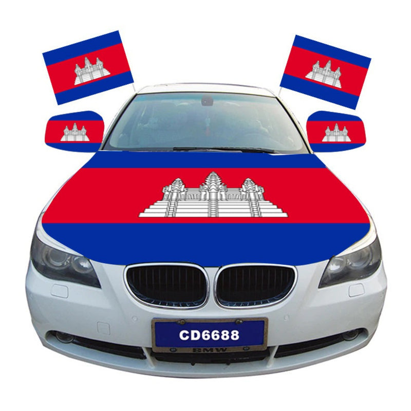 Cambodia Car Hood Cover Flag