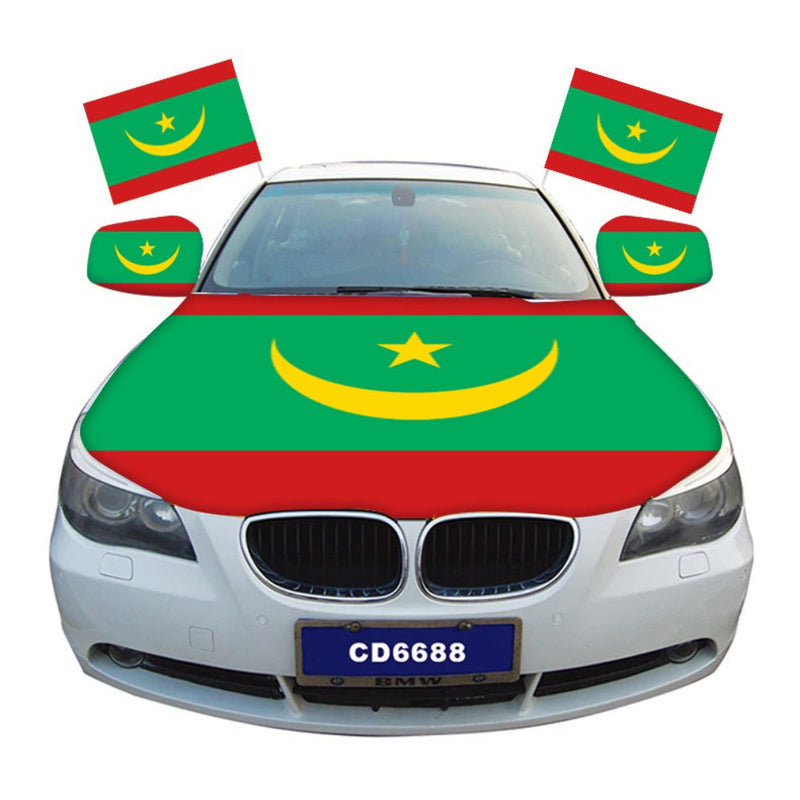 Mauritania Car Hood Cover Flag