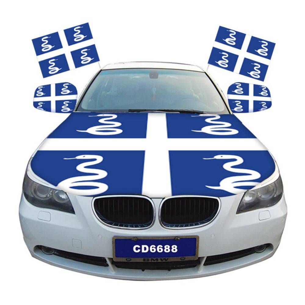 Martinique Car Hood Cover Flag