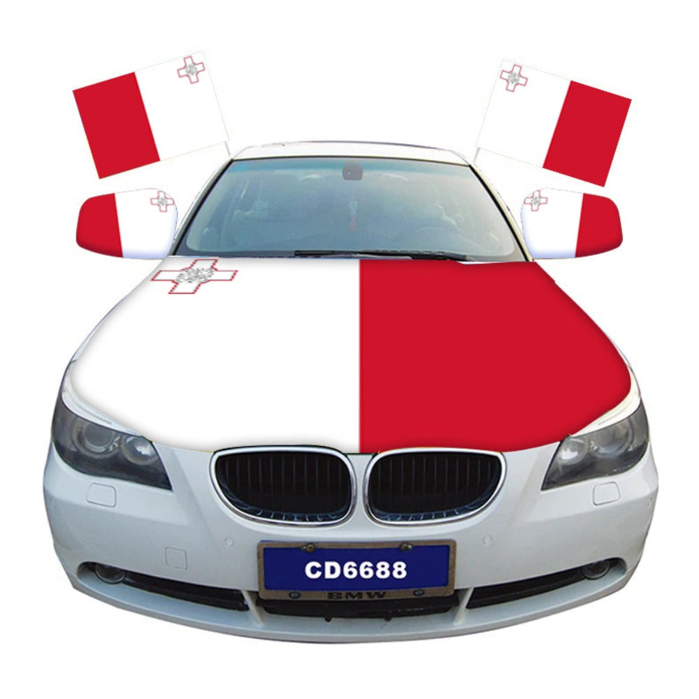 Malta Car Hood Cover Flag