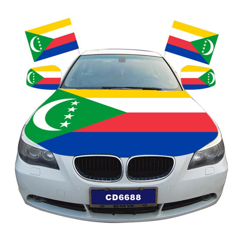 Comoros Flag Car Hood Cover