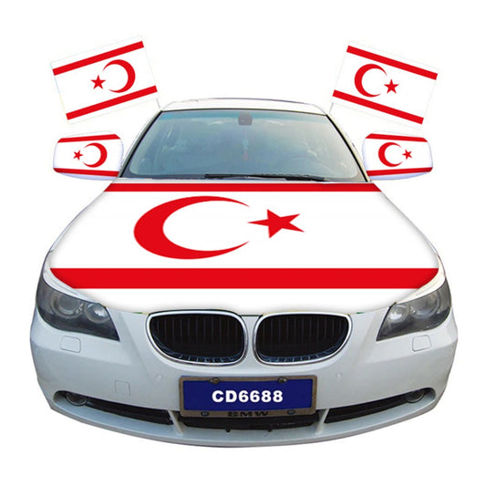 Northern Cyprus Car Hood Cover Flag