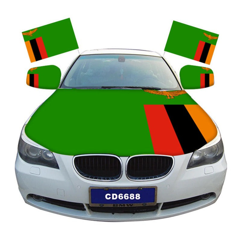 Zambia Car Hood Cover Flag