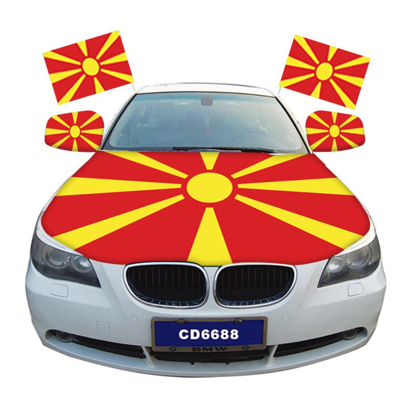 Macedonia Car Hood Cover Flag