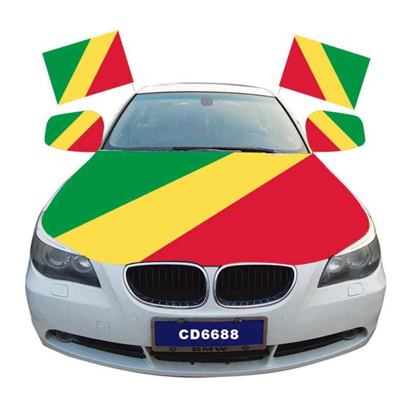Congo Flag Car Hood Cover