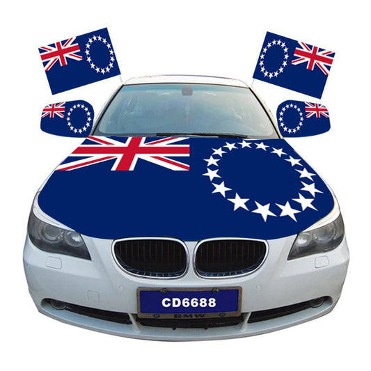 Cook Islands Flag Car Hood Cover