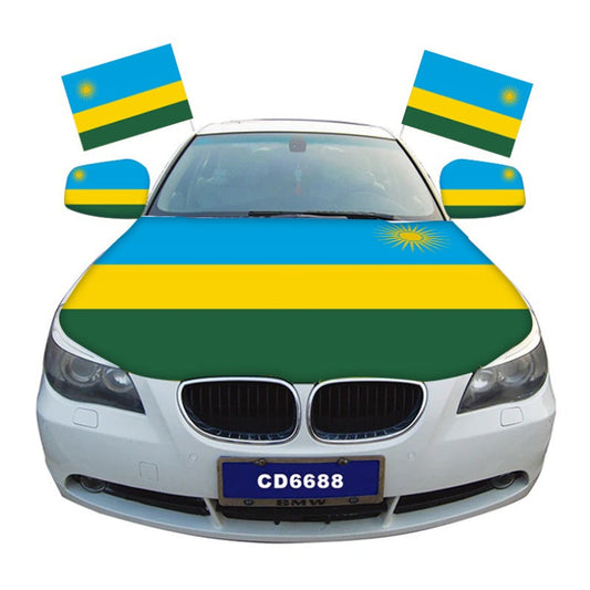 Rwanda Car Hood Cover Flag