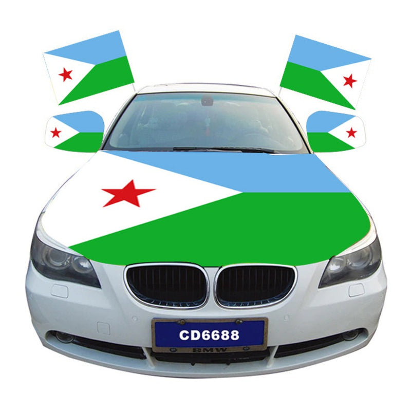 Djibouti Flag Car Hood Cover