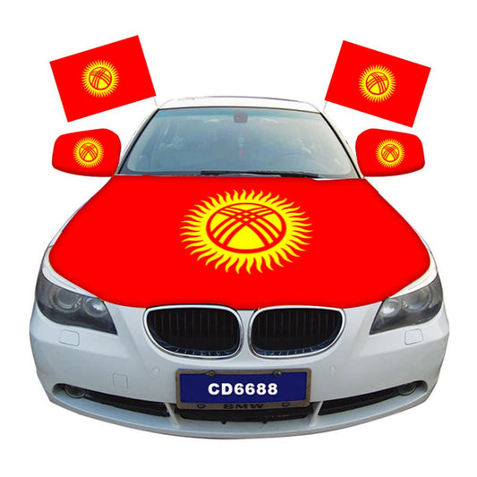 Kyrgyzstan Car Hood Cover Flag